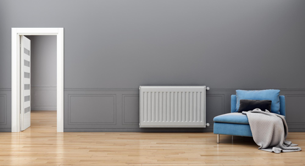 Un radiateur design dans un salon 